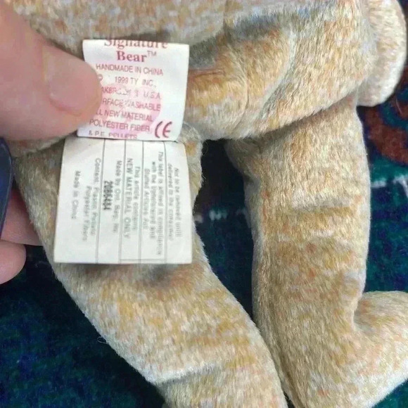 Ty 1999 signature bear. Still has tags on it and protective covering. Perfect - Picture 4 of 7